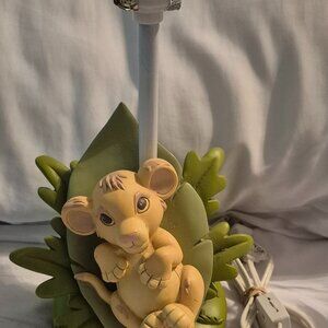 Vintage Disney Lion King Simba Electric Lamp Baby Nursery Kid Bedroom Cute EC